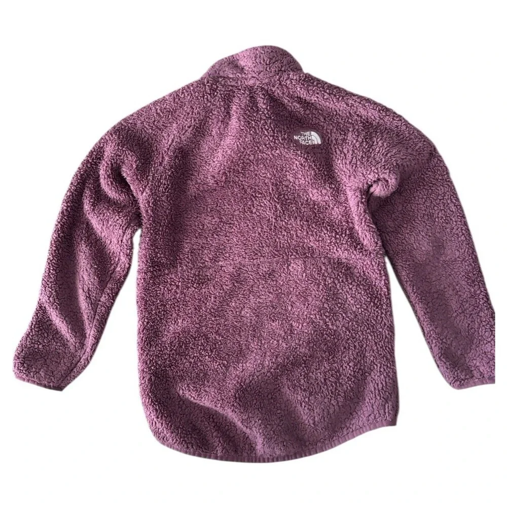The North Face full zip fleece Jacket Coat Girls M 10/12 Purple Full Zip